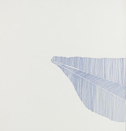 Alexandra Sá, Eléments bleus 2011<br/>Pilot 0,5 sur papier Velin d'Arches<br/>30x 30 cm